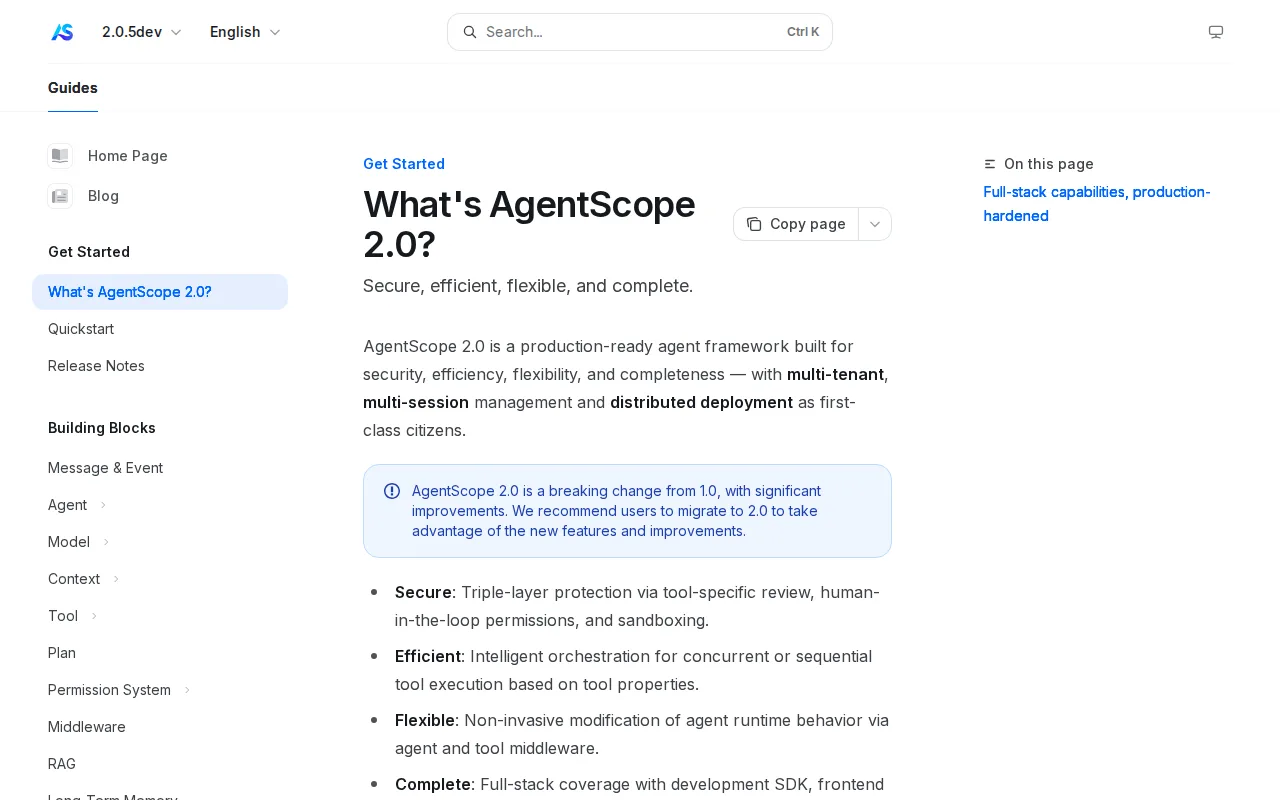 Náhled nástroje agentscope