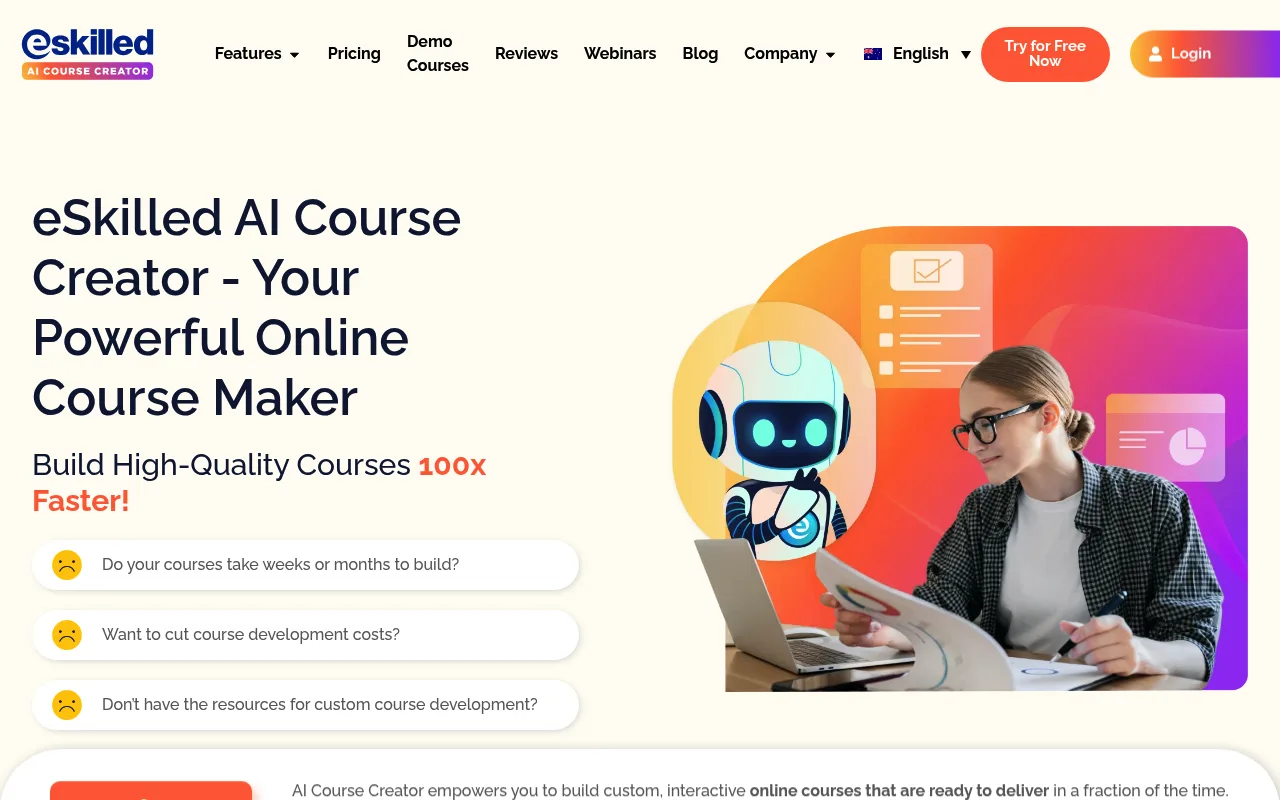 Náhled nástroje AI Course Creator