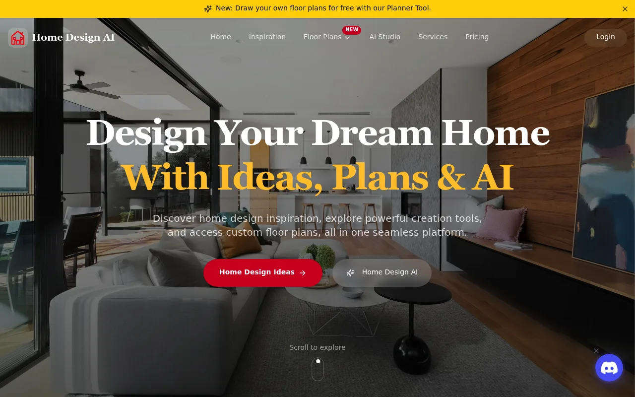 Náhled nástroje AI Home Design