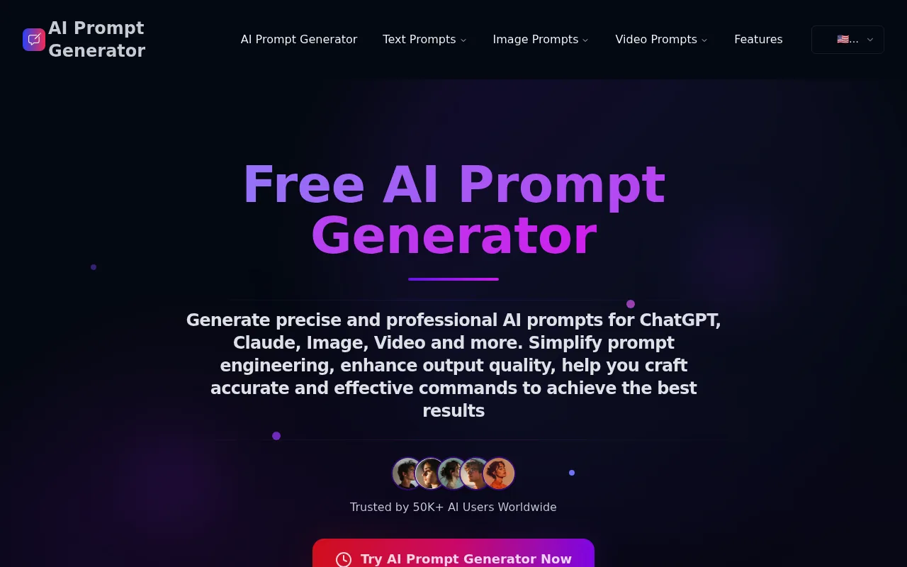 Náhled nástroje AI Prompt Generator