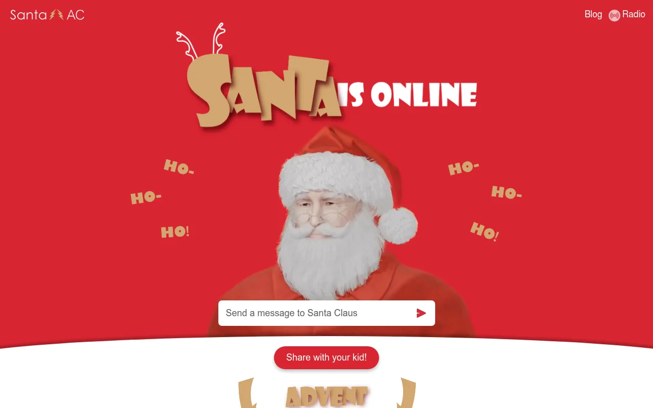 Náhled nástroje AI Santa Claus