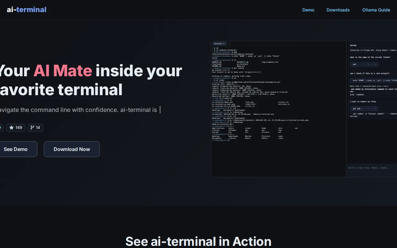 Náhled nástroje ai-terminal