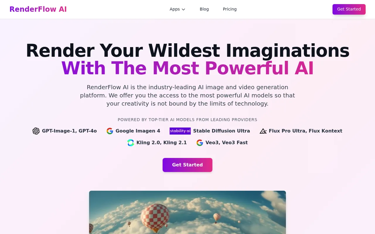 Náhled nástroje AI Video Generator by RenderFlow AI