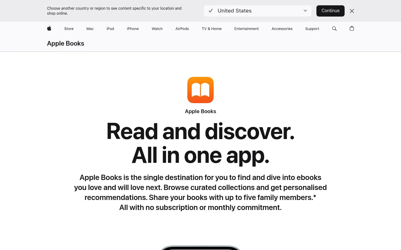 Náhled nástroje Apple Books