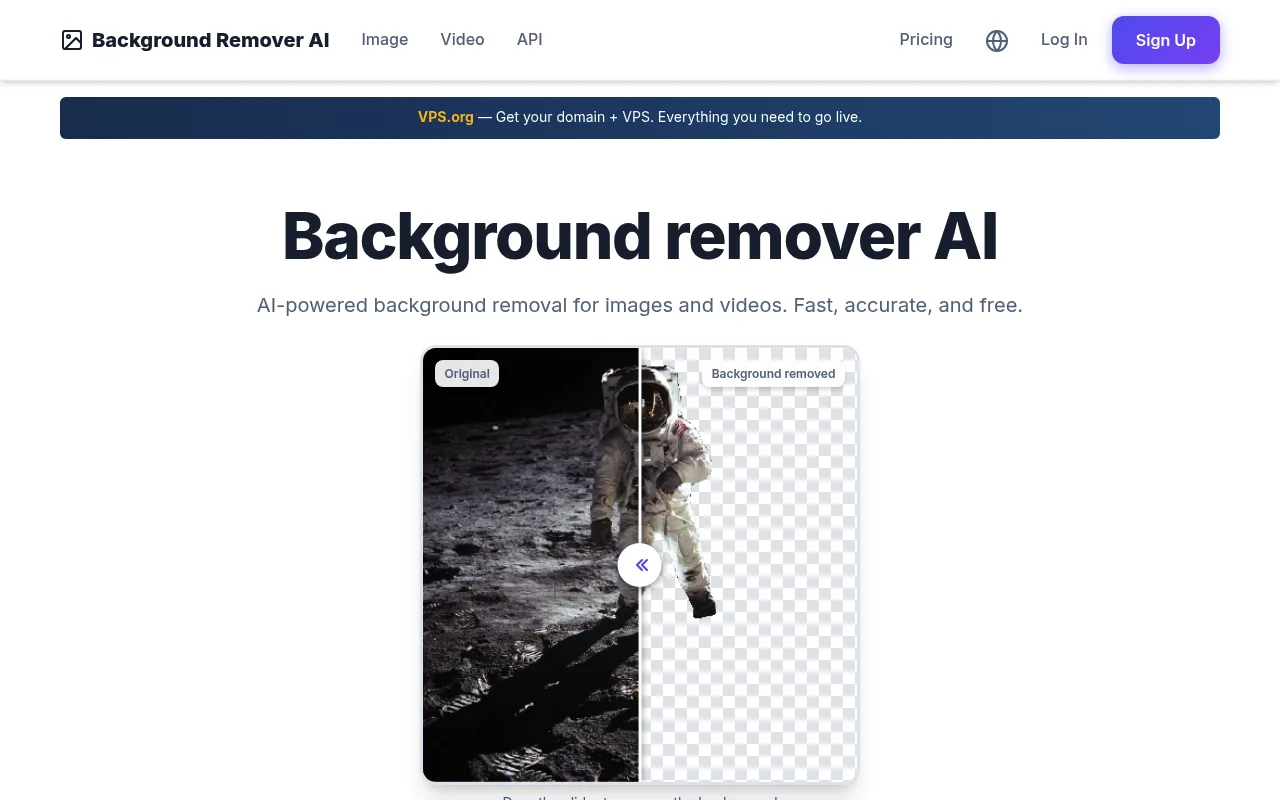 Náhled nástroje Background Remover AI