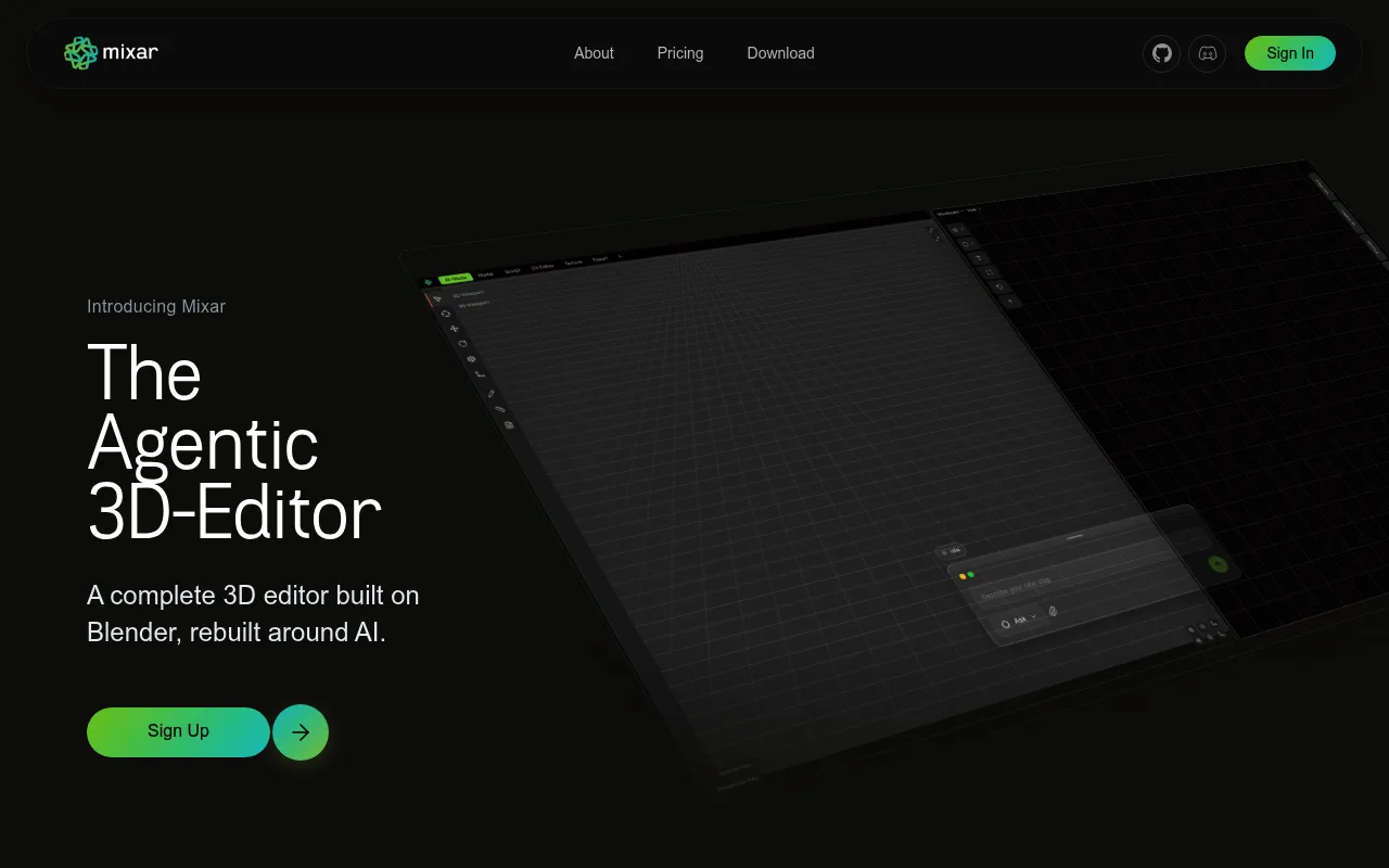 Náhled nástroje Blender for AI Agents