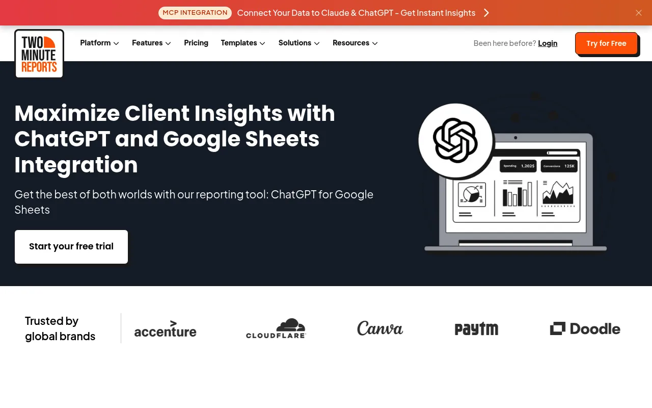 Náhled nástroje ChatGPT in Google Sheets