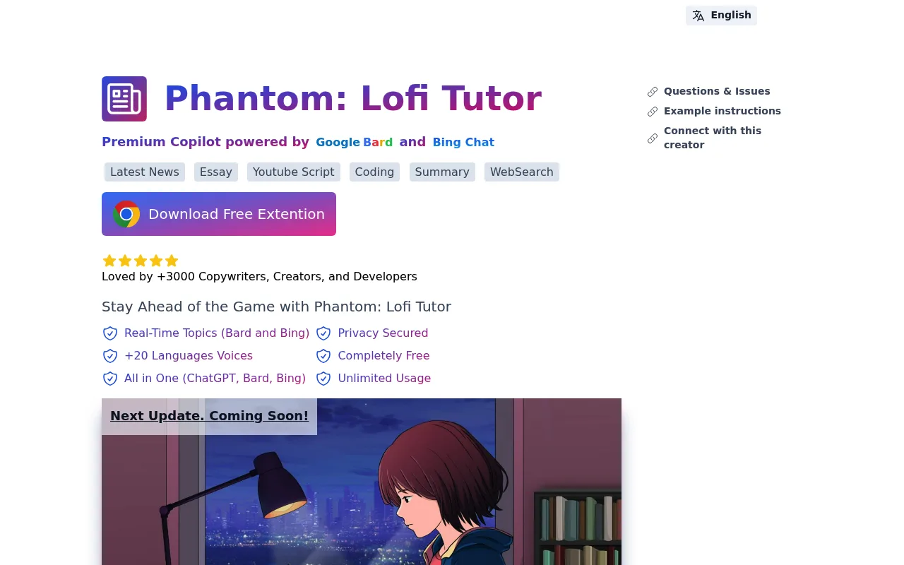 Náhled nástroje ChatGPT Phantom