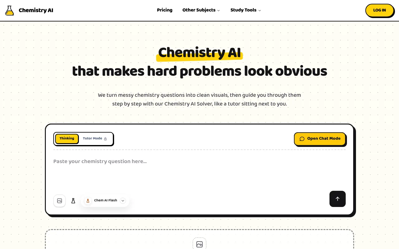 Náhled nástroje Chemistry AI