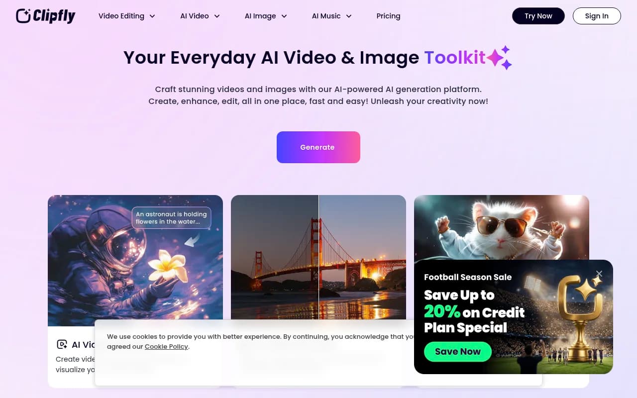 Náhled nástroje Clipfly AI Kissing Video Generator