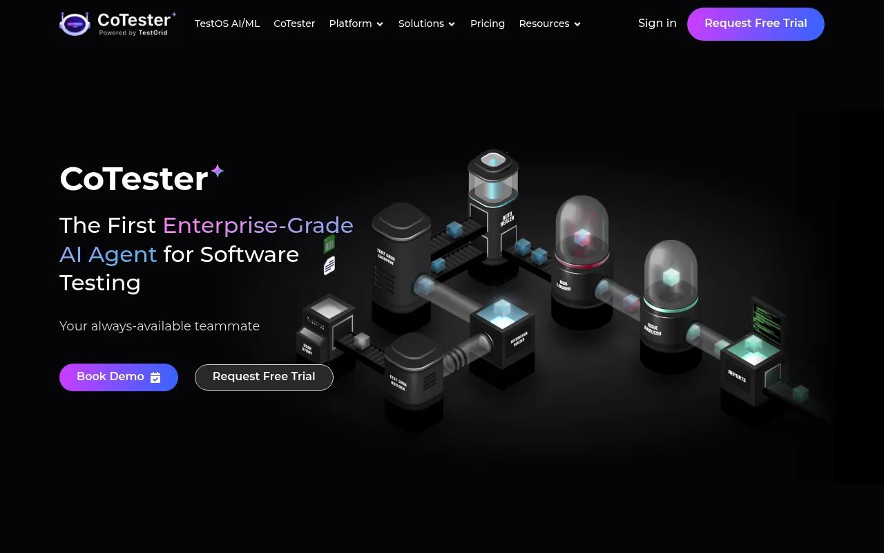 Náhled nástroje CoTester by TestGrid