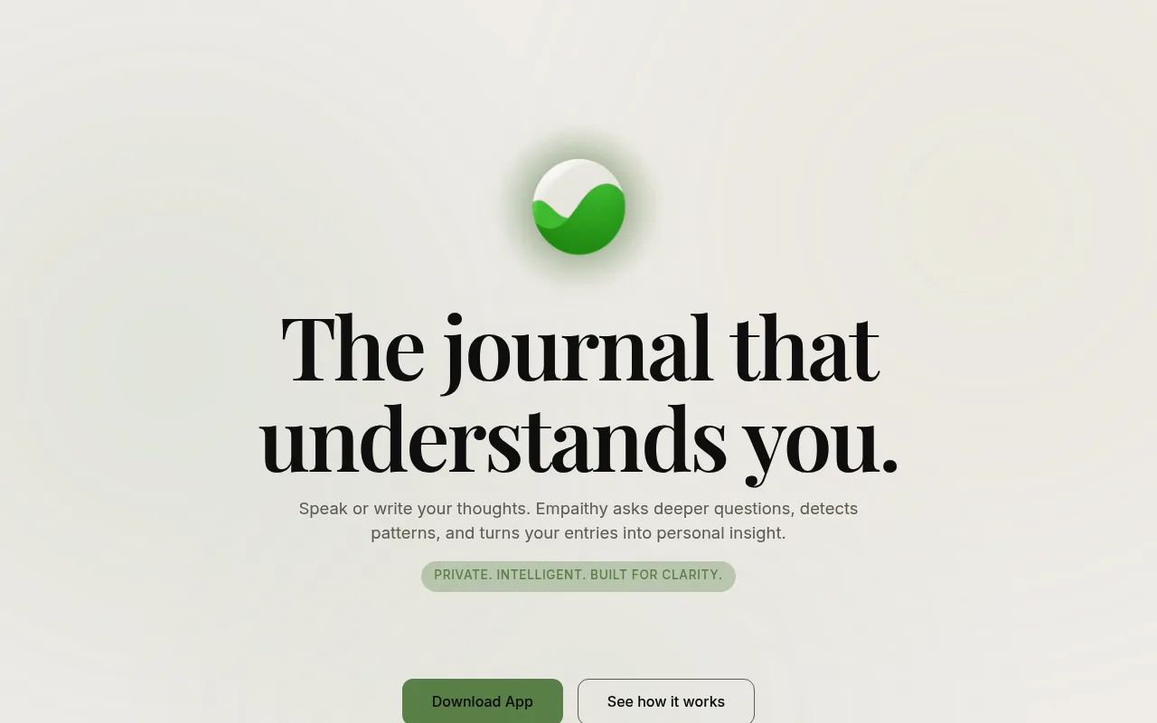 Náhled nástroje Empaithy: Your Therapy Journal