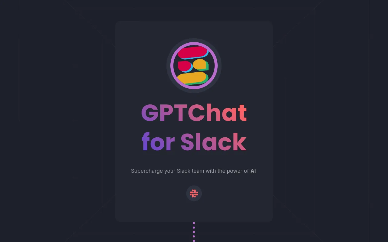 Náhled nástroje GPTChat for Slack