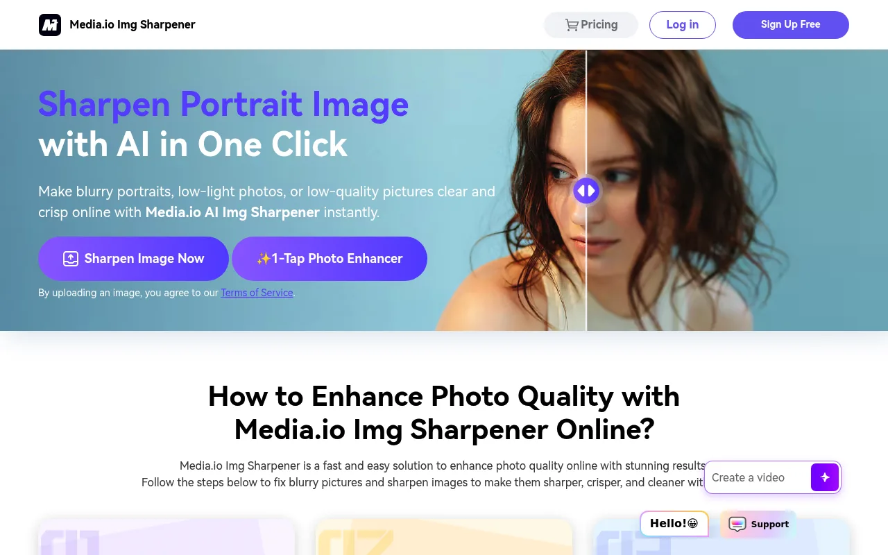 Náhled nástroje Image Sharpen
