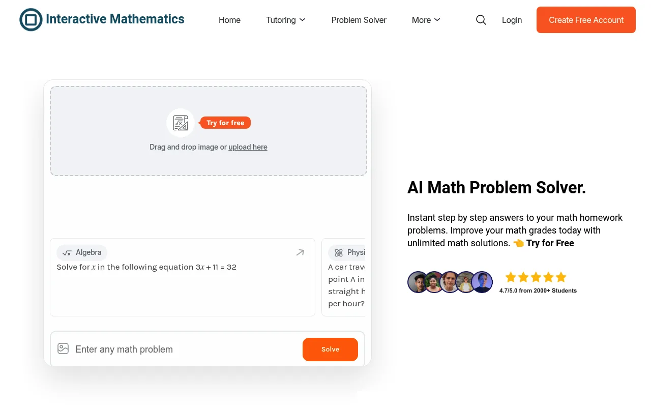 Náhled nástroje Interactive Mathematics