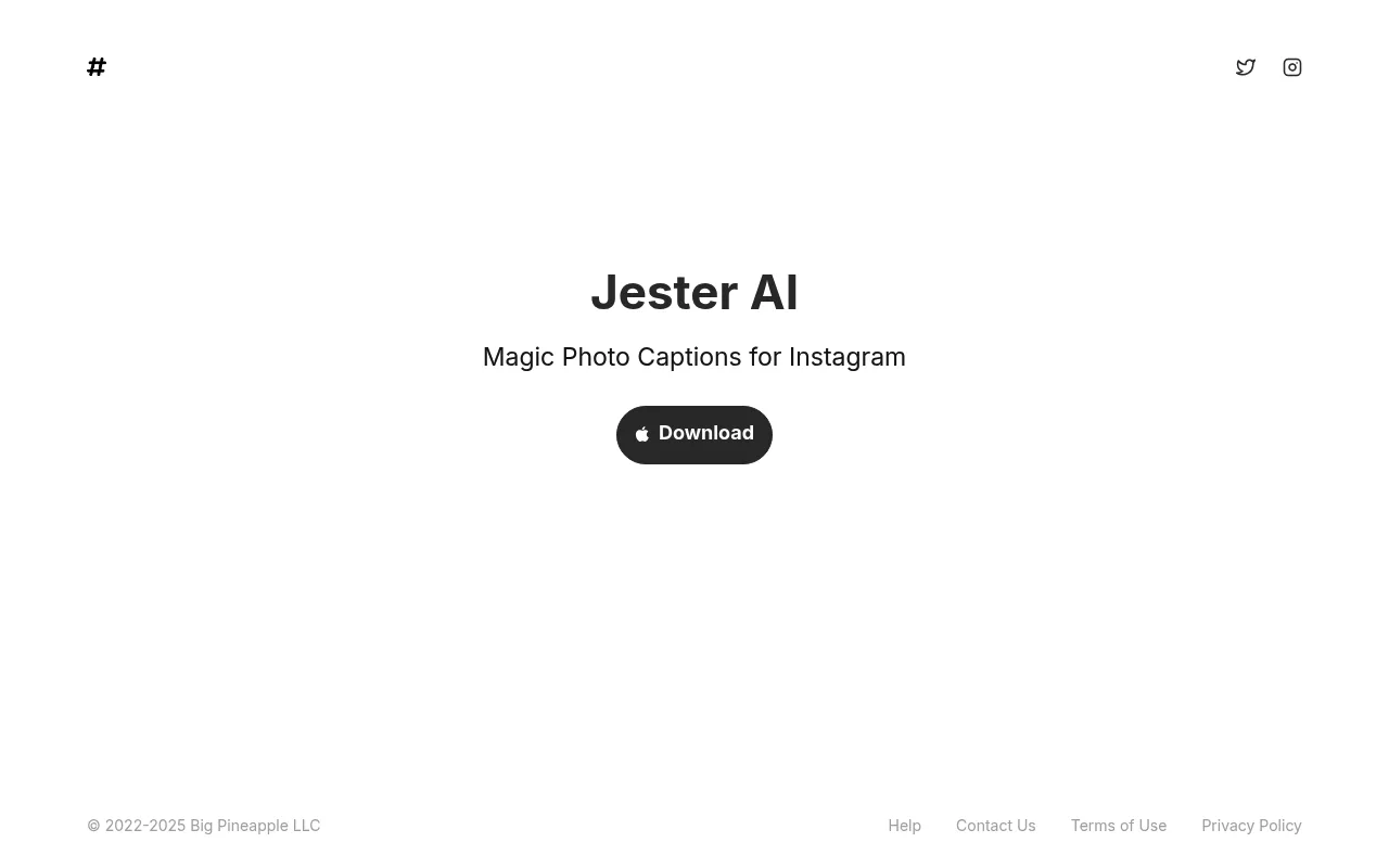 Náhled nástroje Jester AI - Caption Writer