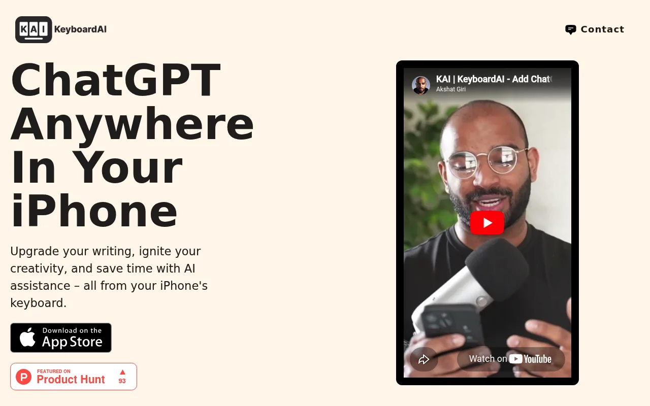 Náhled nástroje KAI Keyboard AI