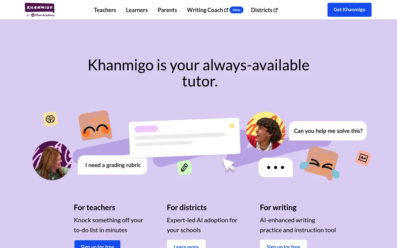Náhled nástroje Khan Academy Khanmigo
