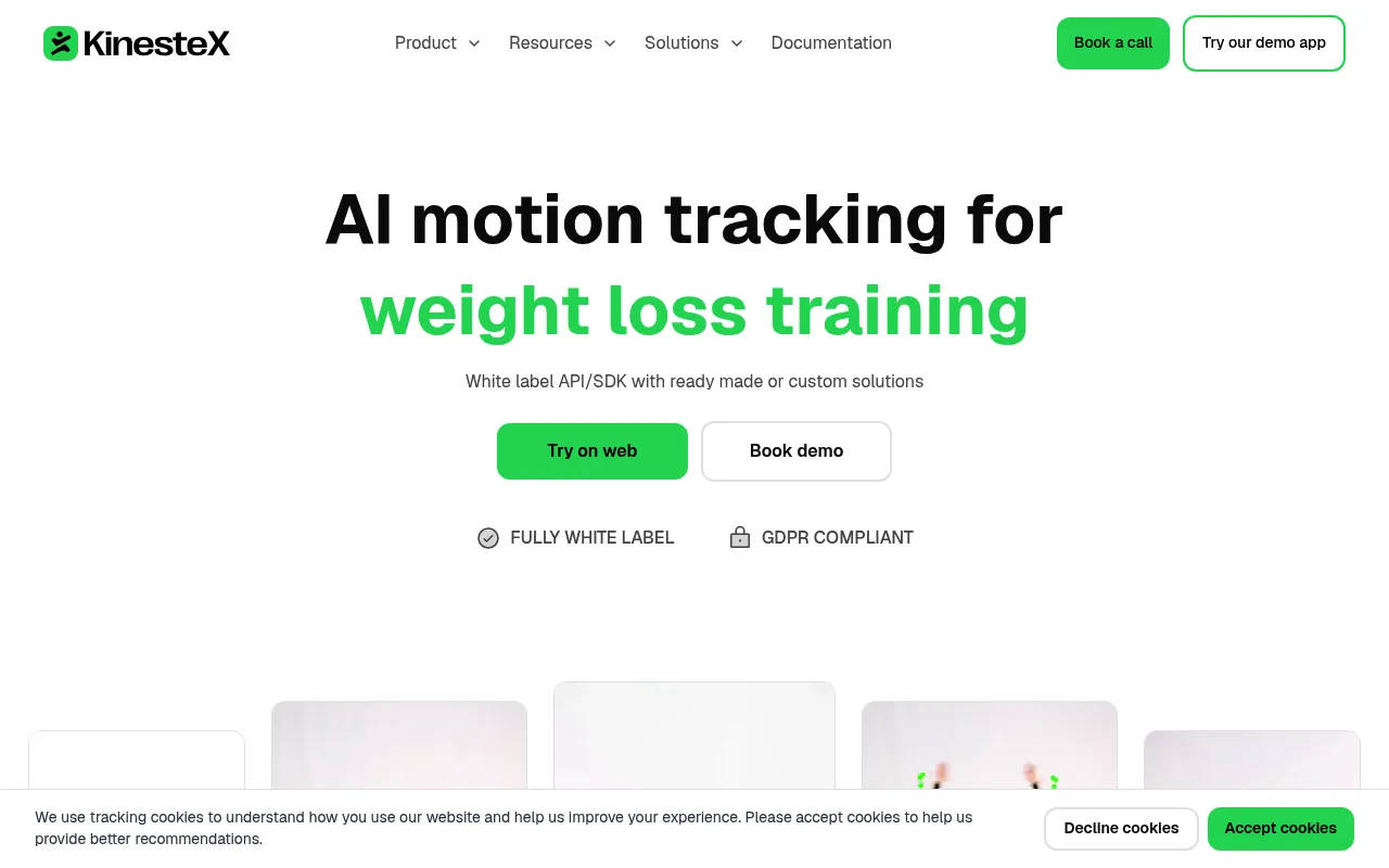 Náhled nástroje KinesteX AI Personal Trainer in your Digital Health Platform