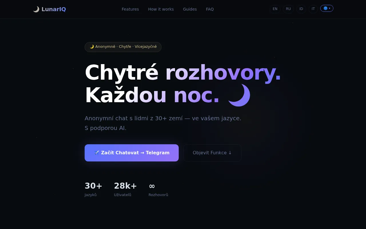 Náhled nástroje LunarIQ