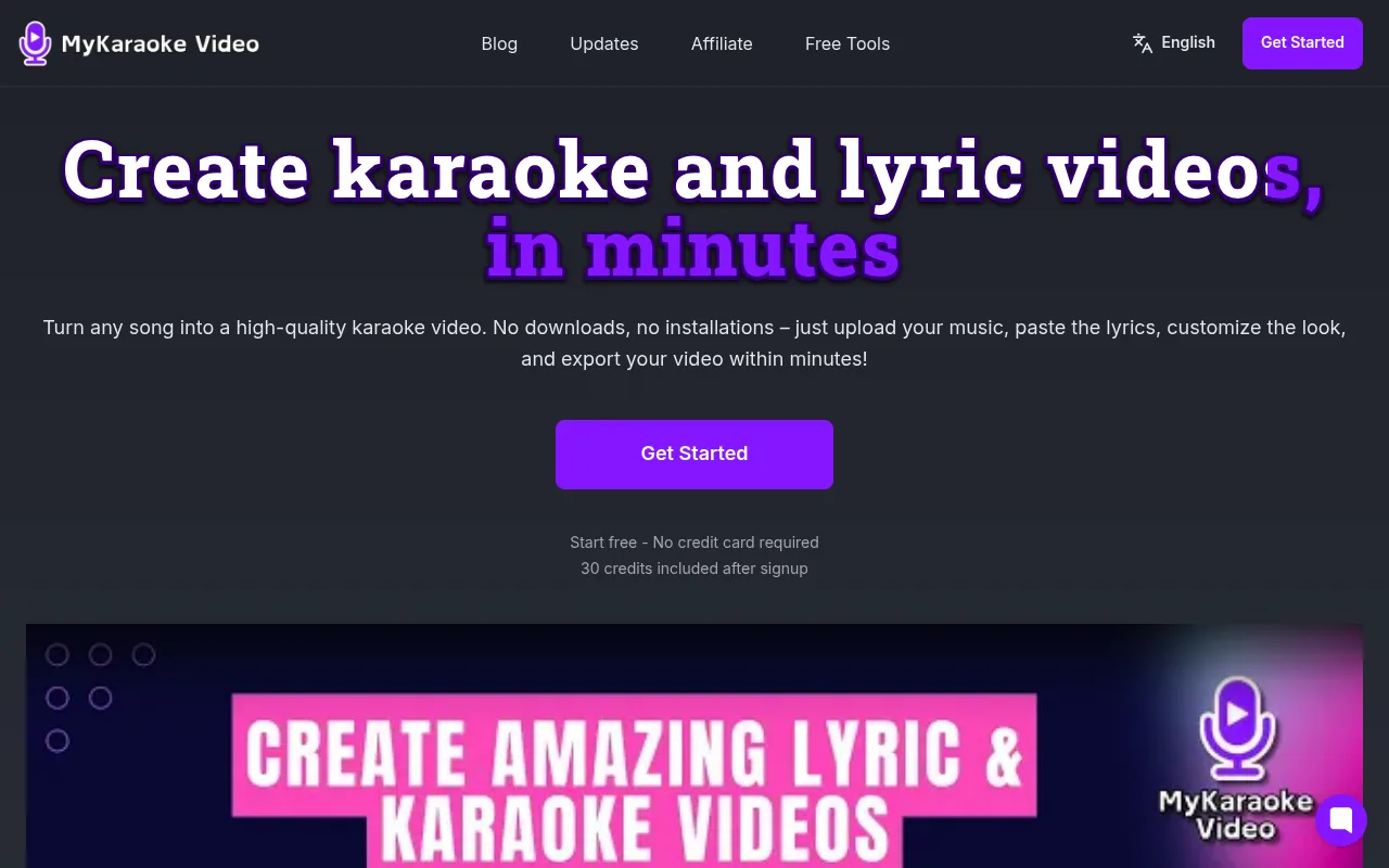 Náhled nástroje MyKaraoke Video