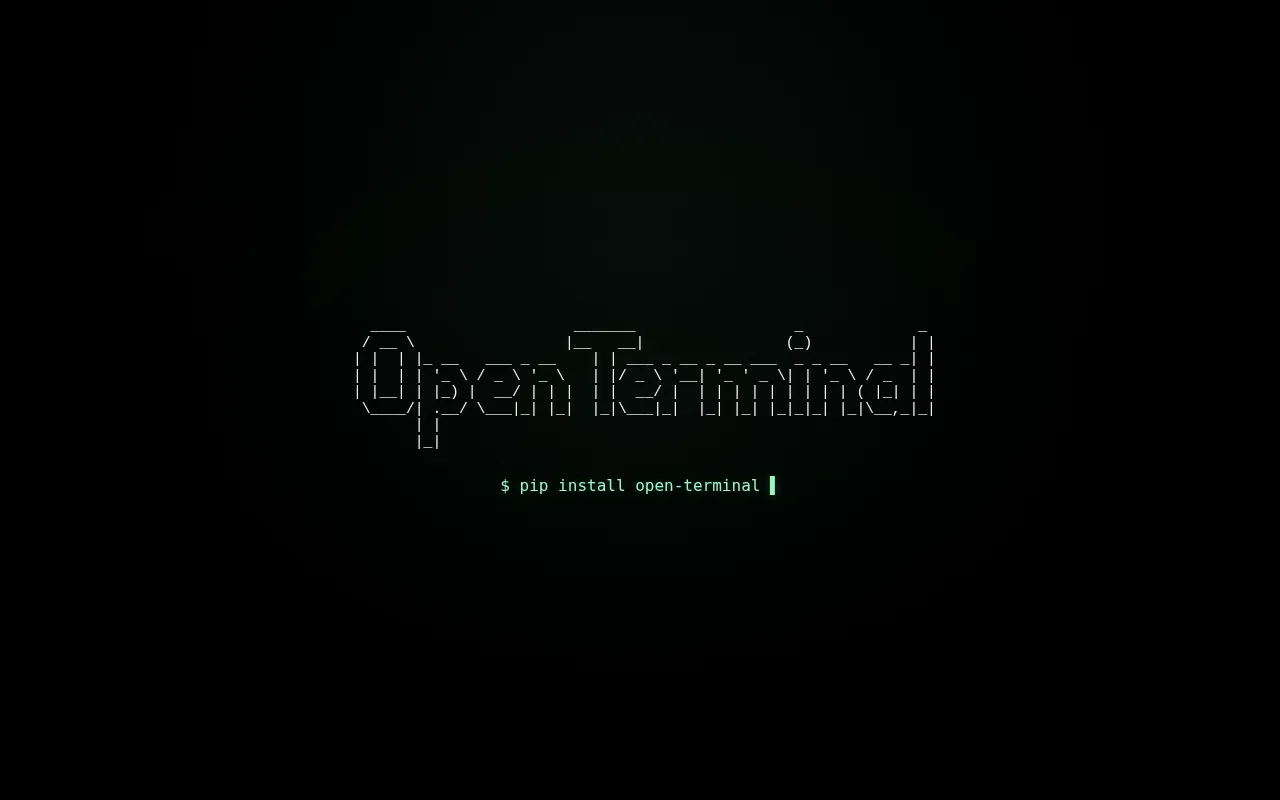 Náhled nástroje open-terminal