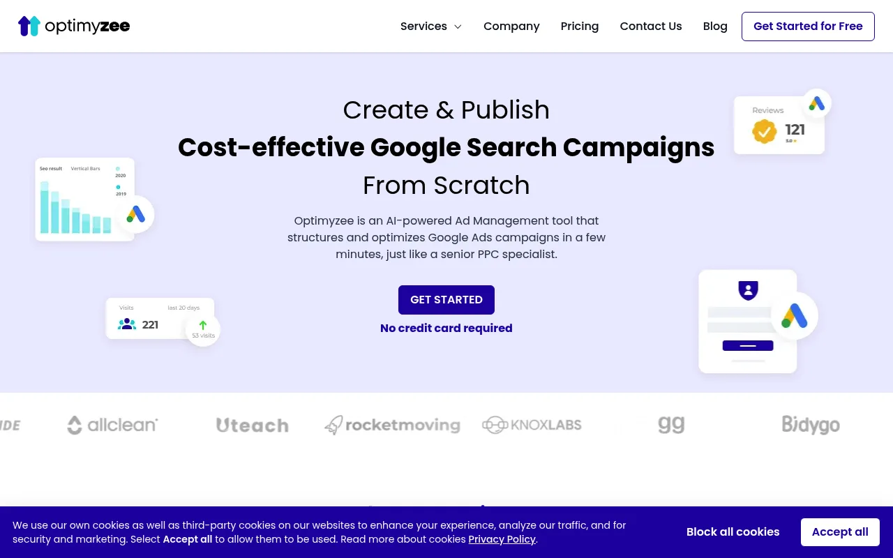 Náhled nástroje Optimyzee: Find & Block Wasted Google Ads Spend