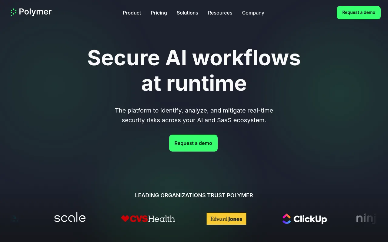 Náhled nástroje Polymer Runtime Data Security