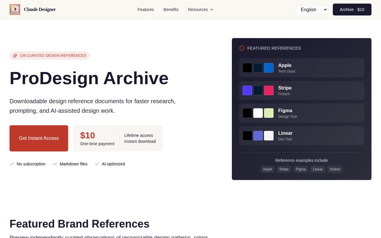 Náhled nástroje ProDesign Archive