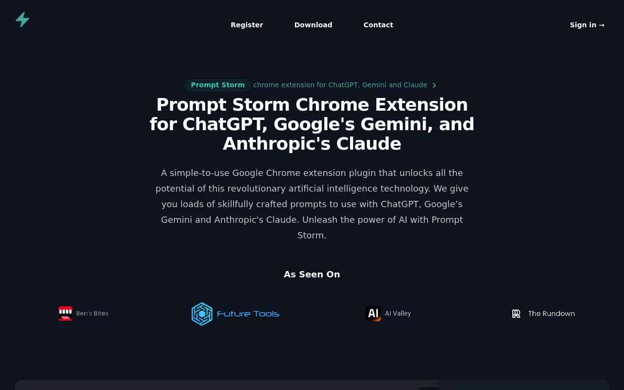 Náhled nástroje Prompt Storm