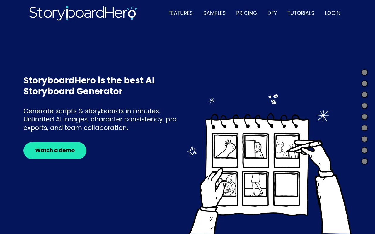 Náhled nástroje StoryBoardHero