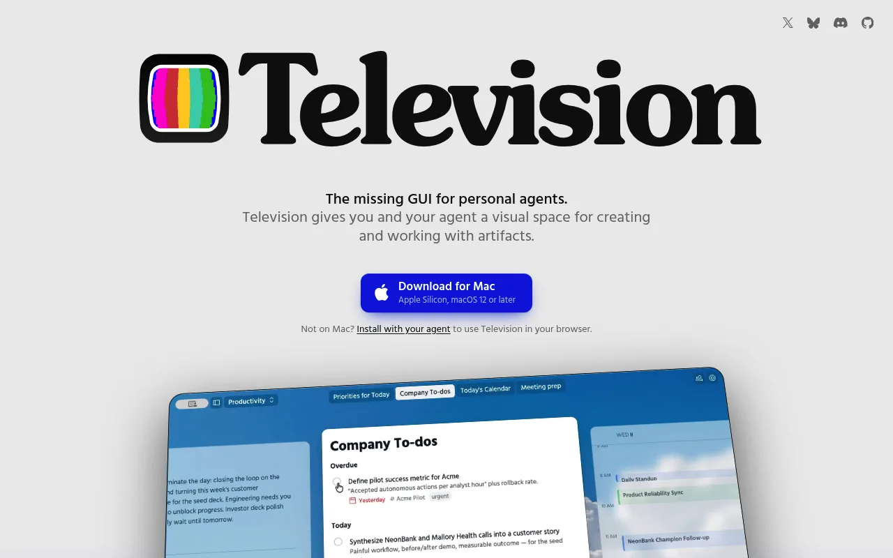 Náhled nástroje Television