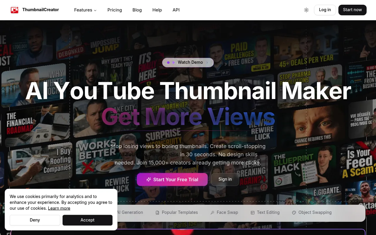 Náhled nástroje ThumbnailCreator.com