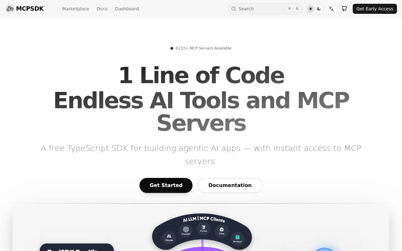 Náhled nástroje toolsdk-mcp-registry