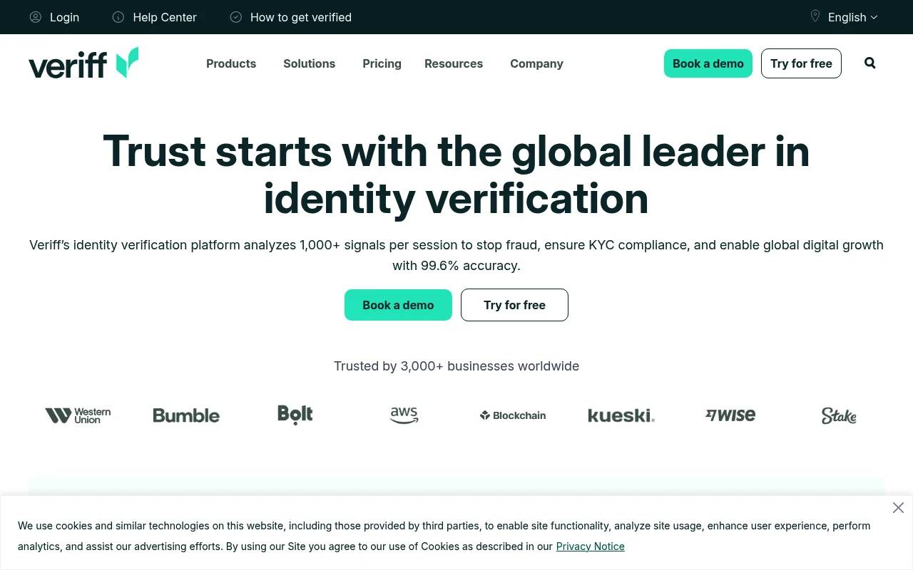 Náhled nástroje Veriff - Identity Verification and KYC