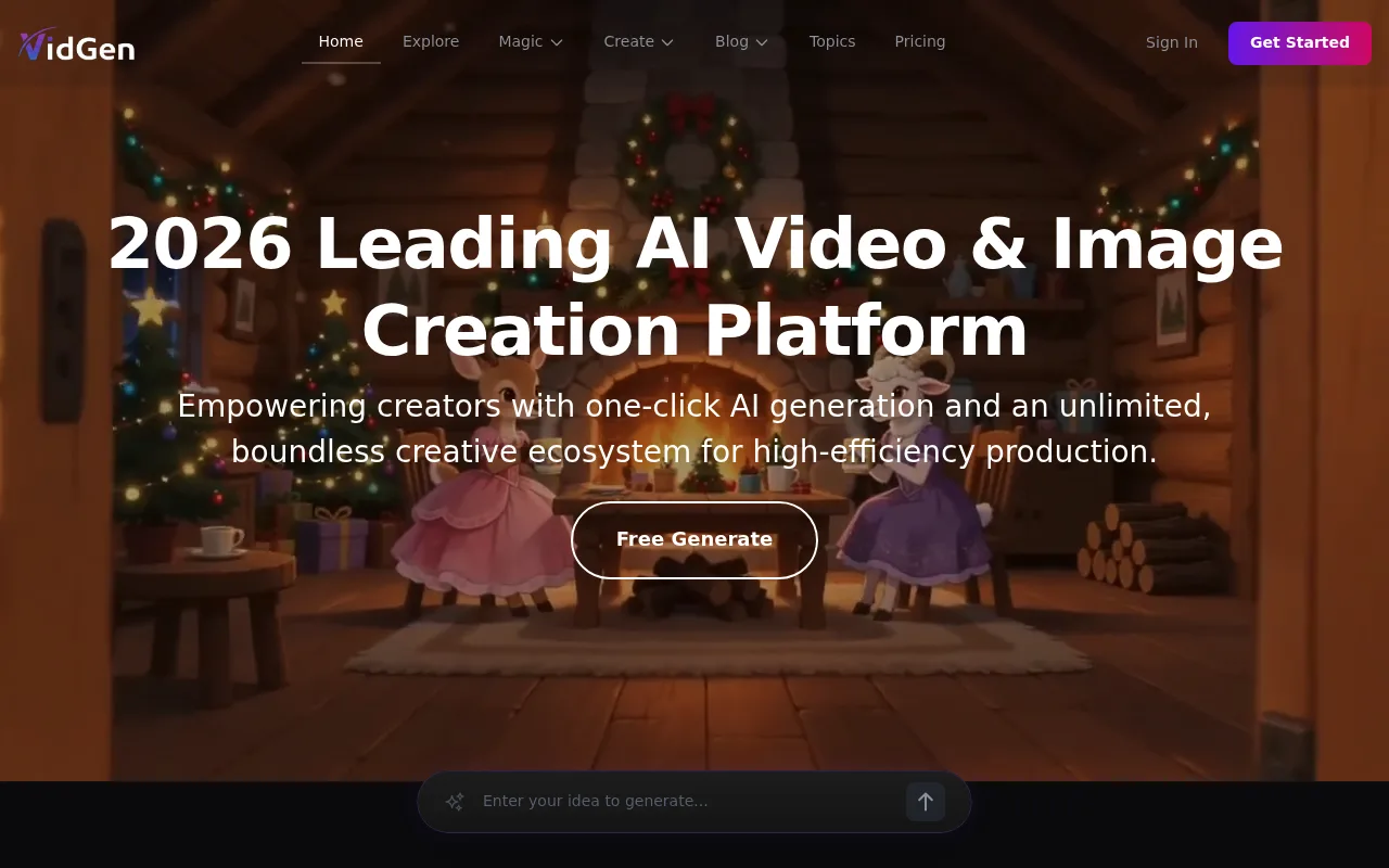 Náhled nástroje VidGen AI Video Generator