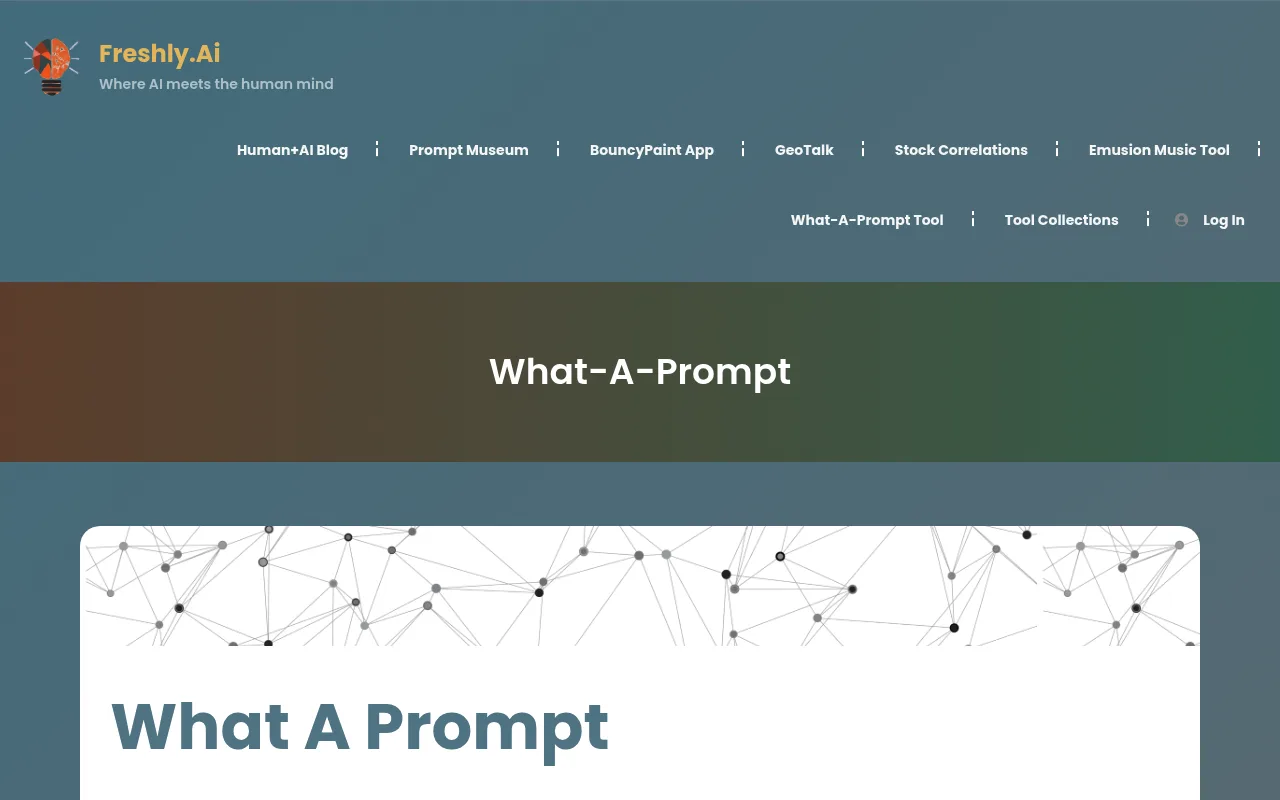 Náhled nástroje What-A-Prompt